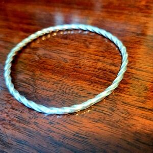 Sterling silver twisted bangle